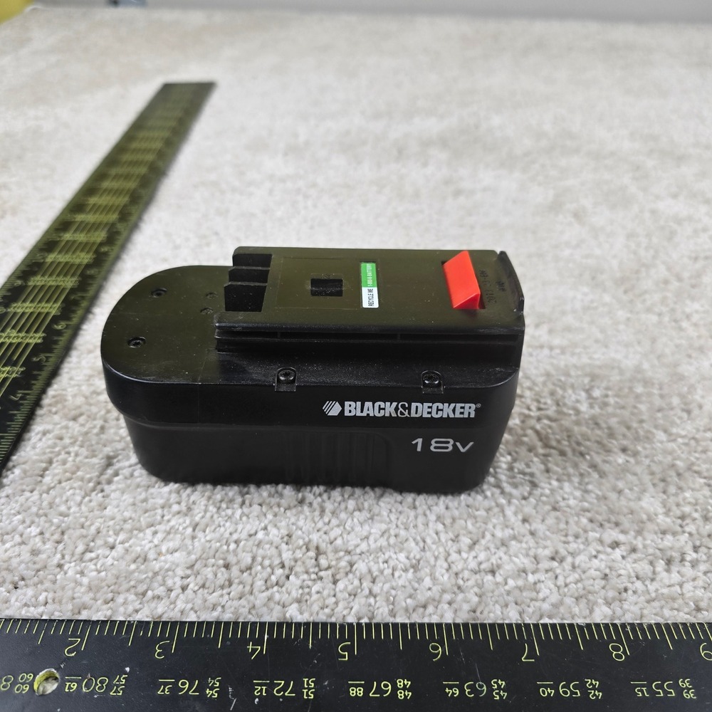 Black & Decker Power Tool Battery Black 18V Ni-Cd Slide Pack HPB18